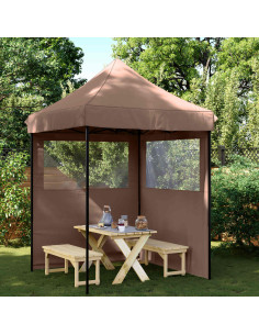 Tenda Party Marrone 200 x 200 x 306 cm Tessuto Oxford