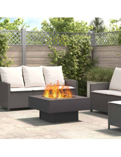 Focolare Nero 80 x 80 x 40 cm Acciaio