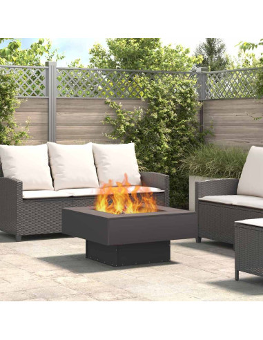 Focolare Nero 80 x 80 x 40 cm Acciaio