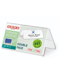 PORTANOME BIFACCIALE PET MM.10X6