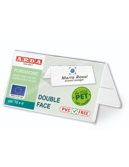 PORTANOME BIFACCIALE PET MM.10X6