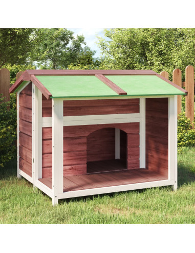 Cuccia per Cani Moka 96x87x80,5 cm in Legno Massello di Pino