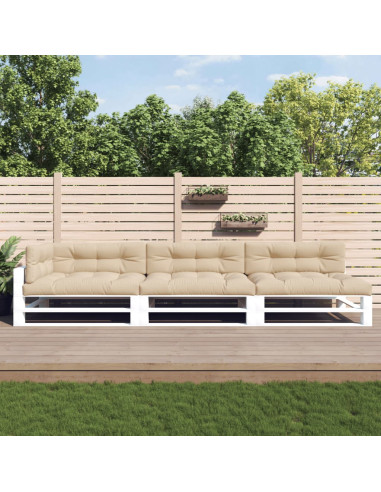 Cuscini per Pallet 7 pz Beige in Tessuto