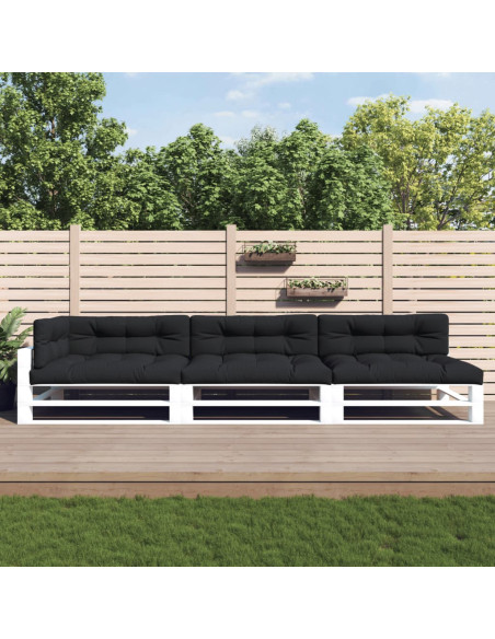 Cuscini per Pallet 7 pz Neri in Tessuto Oxford