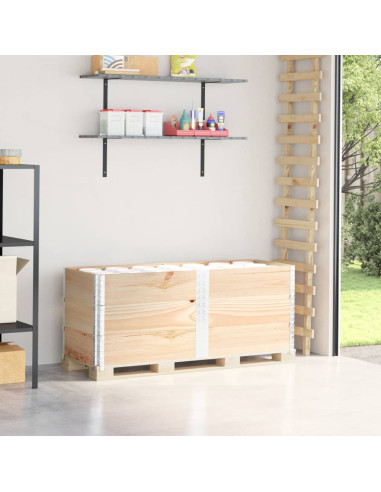 Paretali per Pallet 3 pz 150x50 cm in Legno Massello di Pino