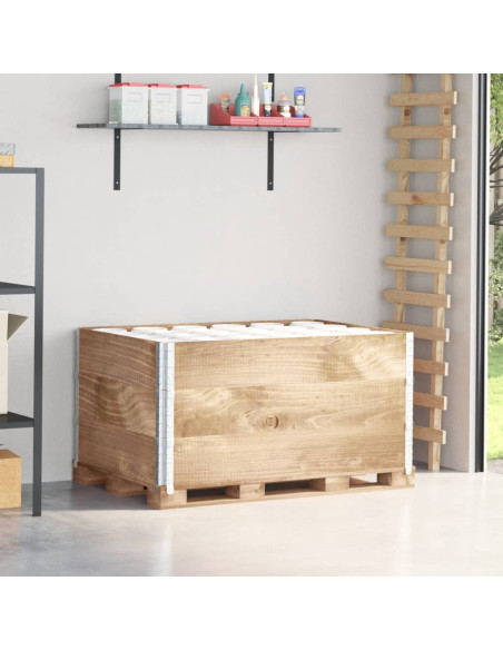 Paretali per Pallet 3 pz 120x80 cm in Legno Massello di Pino