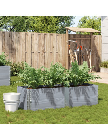 Fioriera da Giardino Grigia 150x50 cm Legno Massello di Pino