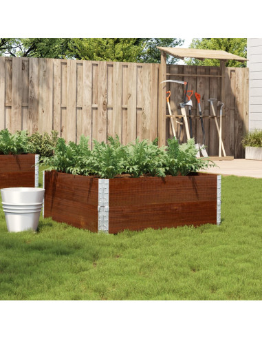 Fioriera da Giardino Marrone 100x100 cm Legno Massello di Pino