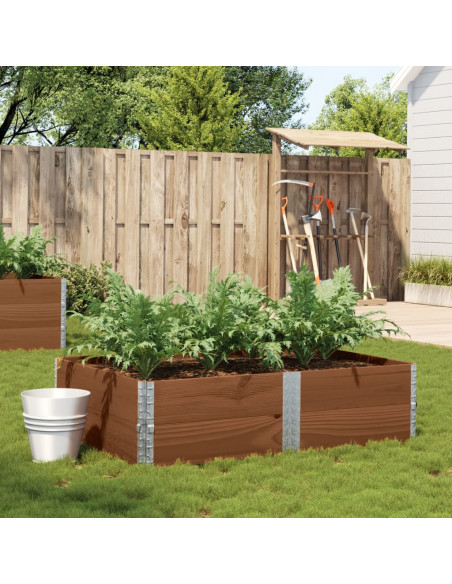 Fioriera da Giardino Marrone 150x100 cm Legno Massello di Pino