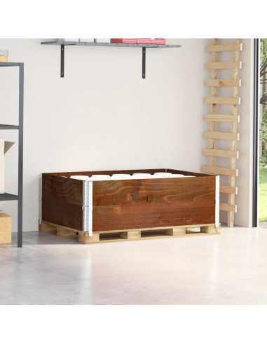 Paretali per Pallet 2pz Marroni 120x80cm Legno Massello di Pino