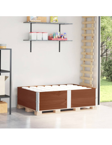 Paretali per Pallet 2pz Marroni 150x100cm Legno Massello Pino