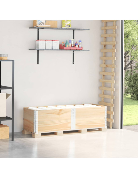 Paretali per Pallet 2 pz 150x50 cm in Legno Massello di Pino