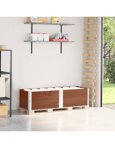 Paretali per Pallet 2pz Marroni 150x50cm Legno Massello di Pino