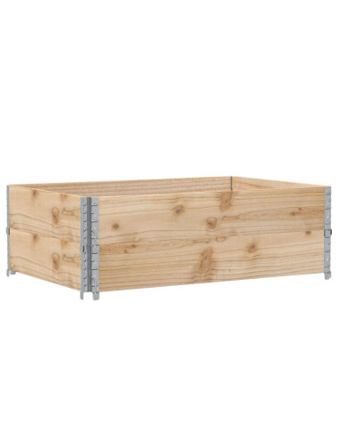 Paretali per Pallet 2 pz 120x80 cm in Legno Massello di Pino