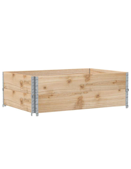 Paretali per Pallet 2 pz 120x80 cm in Legno Massello di Pino
