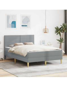 Struttura del letto Grigio chiaro 160 x 200 cm Poliestere