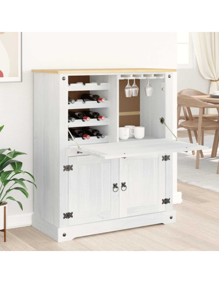 Mobile per vino Bianco 97 x 45 x 114 cm Pino massello