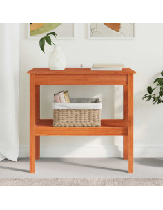 Tavolo consolle con lo scaffale Marrone Cera 80 x 40 x 75 cm