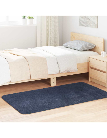 Tappeto Shaggy a Pelo Lungo NAVARRA Blu Marino 80x150 cm