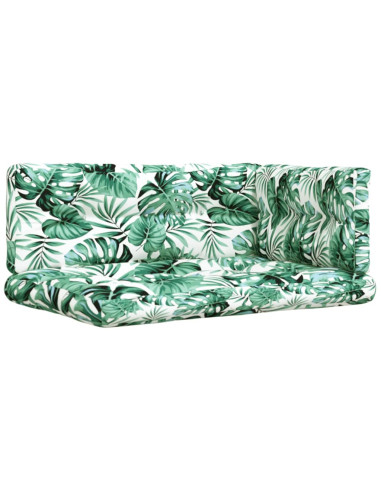 Cuscini per Pallet 5 pz Motivo a Foglie Tessuto