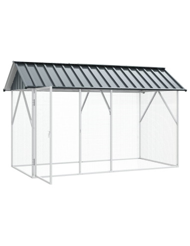 Gabbia per uccelli Antracite 227 x 112 x 141 cm Acciaio zincato