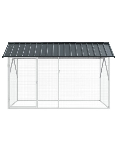 Gabbia per uccelli Antracite 227 x 112 x 141 cm Acciaio zincato