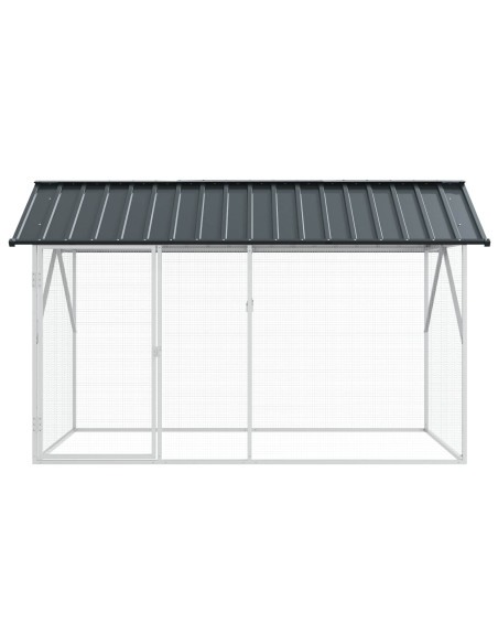 Gabbia per uccelli Antracite 227 x 112 x 141 cm Acciaio zincato