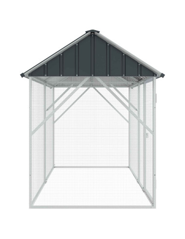 Gabbia per uccelli Antracite 227 x 112 x 141 cm Acciaio zincato