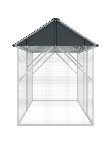 Gabbia per uccelli Antracite 227 x 112 x 141 cm Acciaio zincato