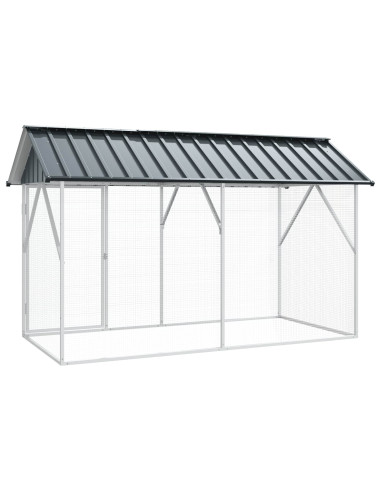Gabbia per uccelli Antracite 227 x 112 x 141 cm Acciaio zincato