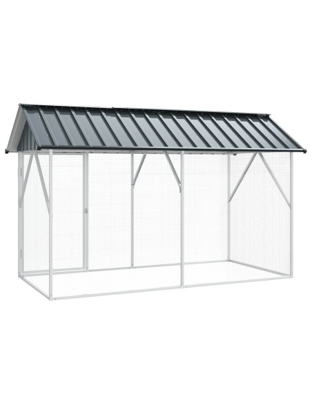 Gabbia per uccelli Antracite 227 x 112 x 141 cm Acciaio zincato