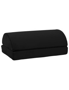 Cuscino per poggiapiedi Tinta unita Nero 44 x 29 x 17 cm 2