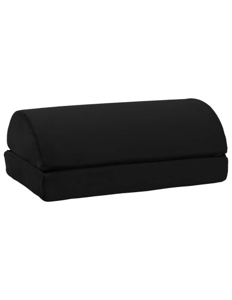 Cuscino per poggiapiedi Tinta unita Nero 44 x 29 x 17 cm