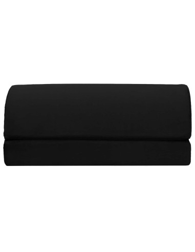 Cuscino per poggiapiedi Tinta unita Nero 44 x 29 x 17 cm