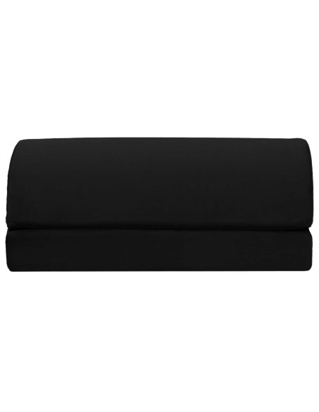 Cuscino per poggiapiedi Tinta unita Nero 44 x 29 x 17 cm