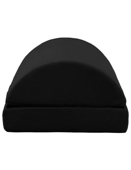 Cuscino per poggiapiedi Tinta unita Nero 44 x 29 x 17 cm