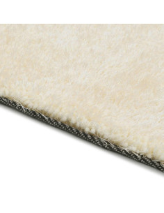 Tappeto Shaggy per Area Crema 120 x 160 cm Polietilene 2