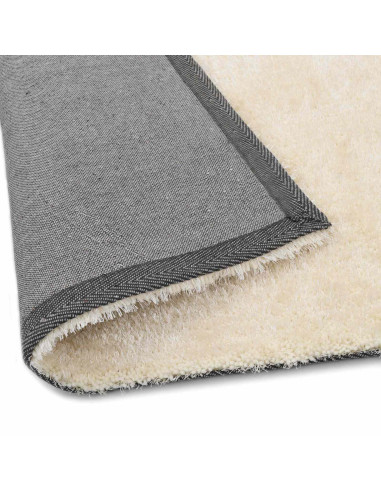 Tappeto Shaggy per Area Crema 120 x 160 cm Polietilene