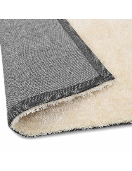 Tappeto Shaggy per Area Crema 120 x 160 cm Polietilene