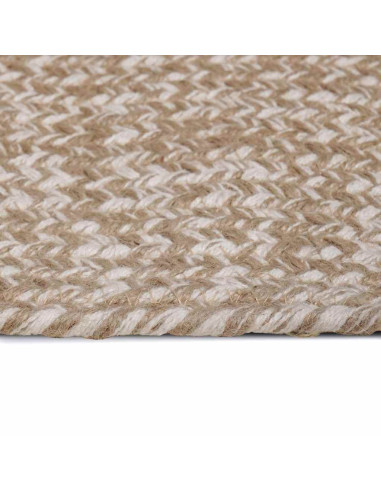 Tappeti per area Rettangolare Naturale e Bianco 80 x 150 cm
