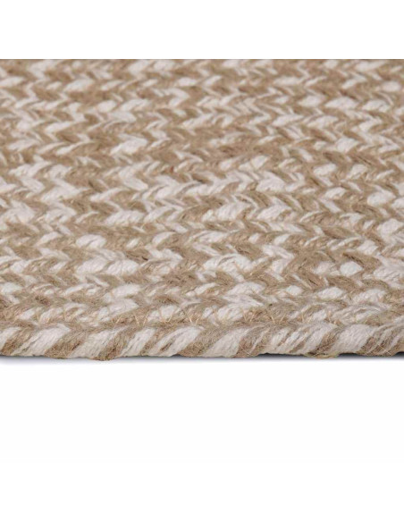 Tappeti per area Rettangolare Naturale e Bianco 80 x 250 cm