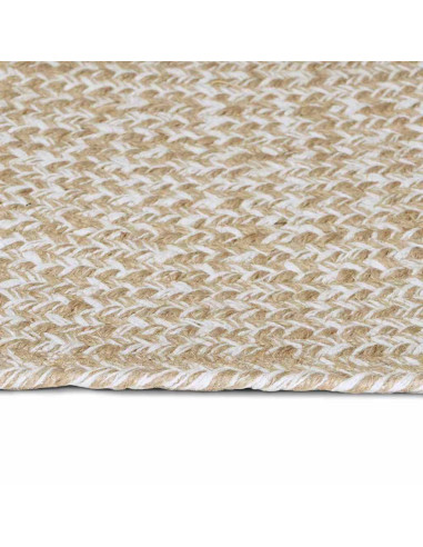 Tappeti per area Rettangolare Naturale e Bianco 60 x 400 cm
