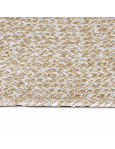 Tappeti per area Naturale e Bianco 140 x 200 cm Juta