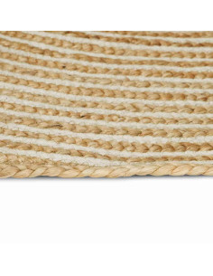 Tappeto Naturale e Bianco 80 x 150 cm Juta 2