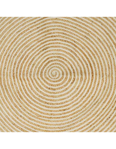 Tappeto Naturale e Bianco 240 x 340 cm Juta