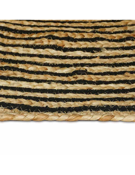 Tappeto Naturale e Nero 60 x 110 cm Juta