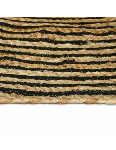 Tappeto Naturale e Nero 300 x 300 cm Juta