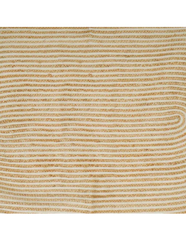 Tappeto Naturale e Bianco 122 x 183 cm Juta