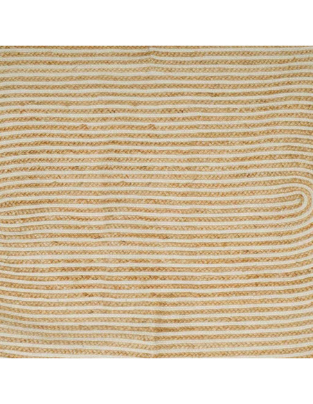Tappeto Naturale e Bianco 122 x 183 cm Juta
