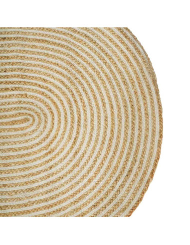 Tappeto Naturale e Bianco 152 x 245 cm Juta